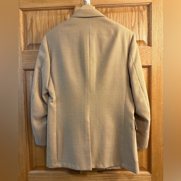 oss & Cromarty Beige Tan Blazer Sports Coat Jacket Men’s 41R Gold Tone Buttons - Picture 2 of 8